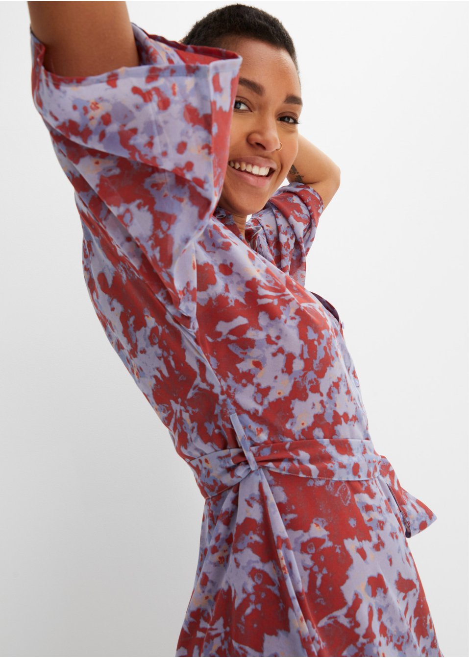 Robe-chemise avec imprimé tie-dye