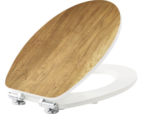 form&style toiletzitting, natuurlijk eiken MDF met soft-close mechanisme