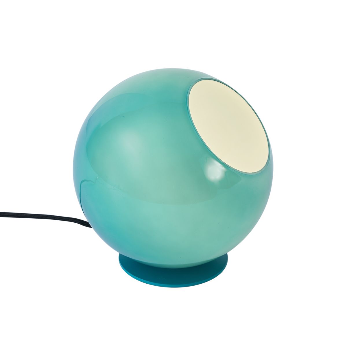 Retro tafellamp blauw met glas - Mabel