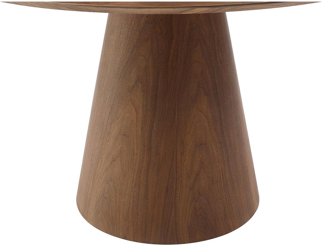 Vente-unique-Esstisch rund - 4 Personen - MDF - Holzfarben dunkel - ANTALIZA
