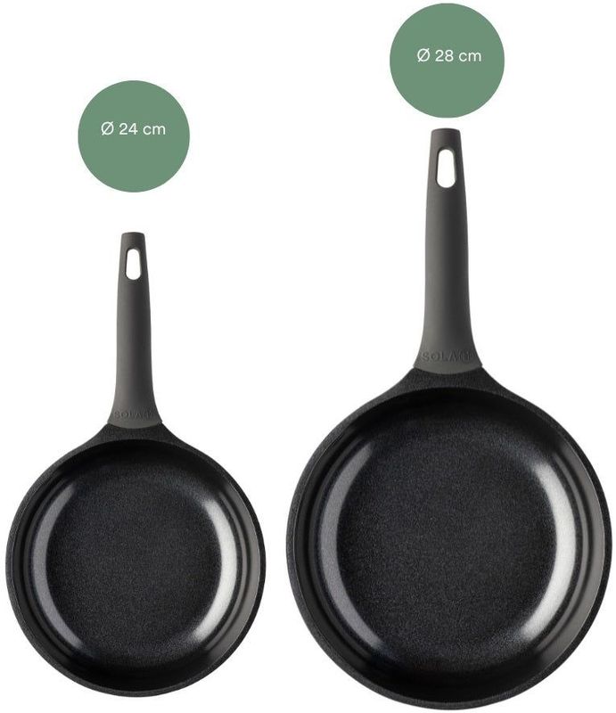 Sola - Ceramic Deluxe - Koekenpannenset - Ø 24 & 28 cm - PFAS vrij