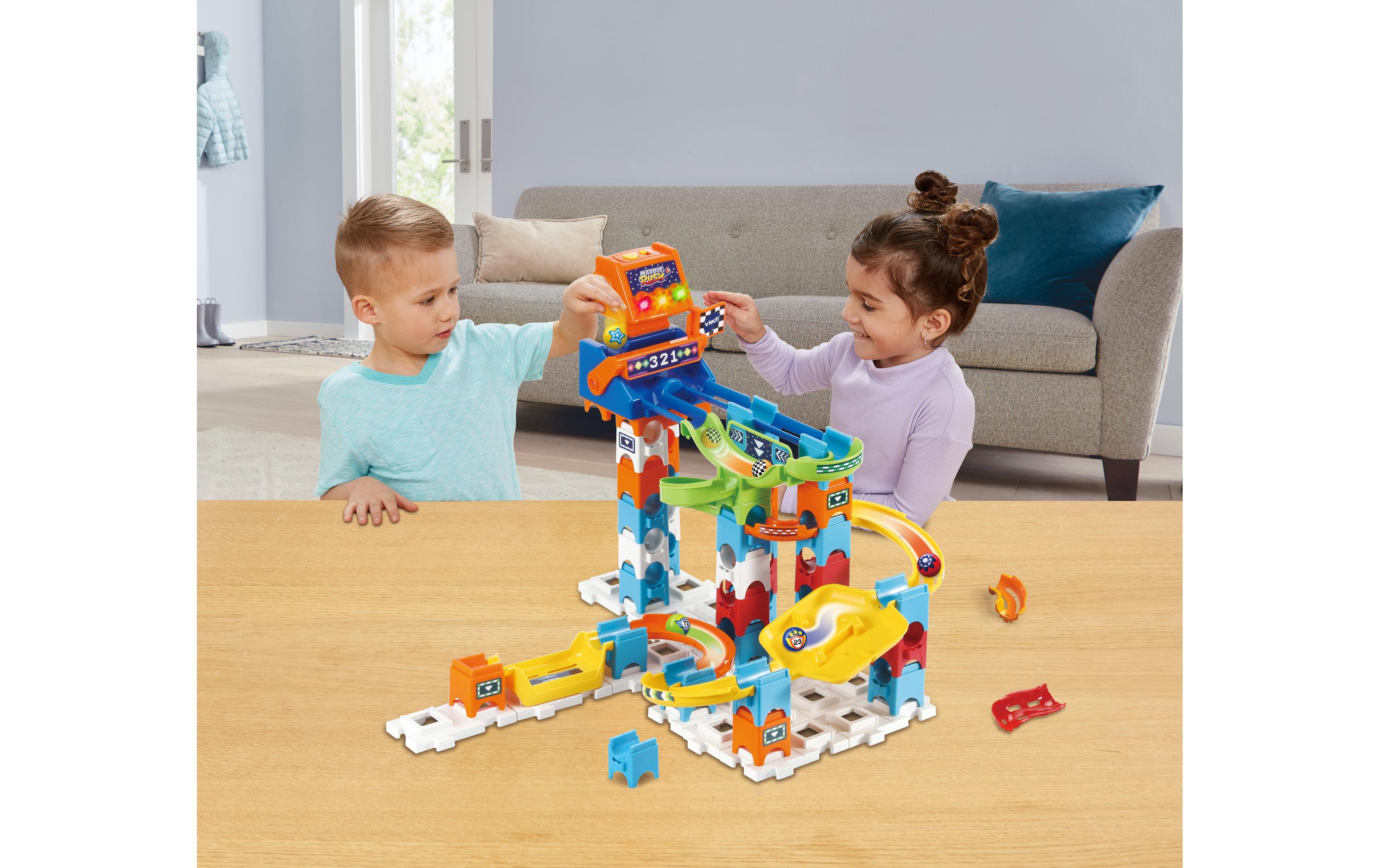 Kugelbahn Racing Set M200E -DE-Interaktives Kugelbahn-Set mit 5 bedruckten Kugeln