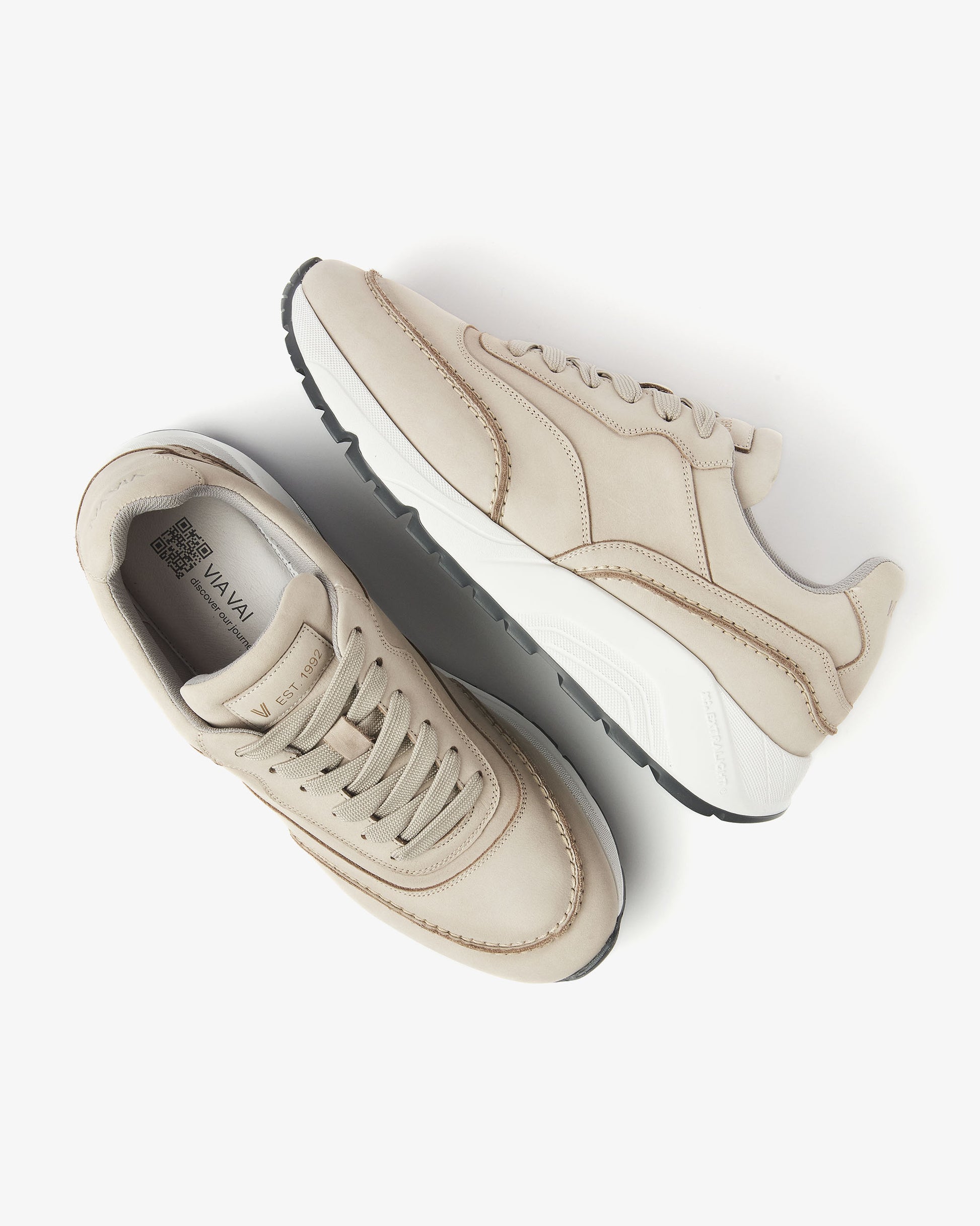 VIA VAI beige heren sneakers Owen Jimmy