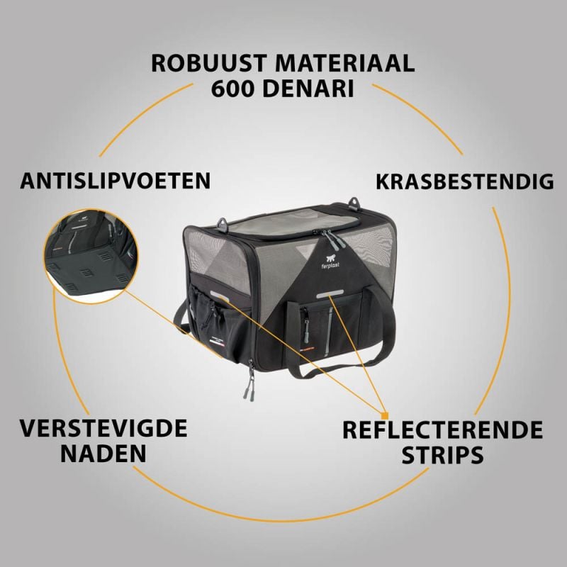 Ferplast Voyager 350 - Draagtas - Zwart - 36x21 cm - M