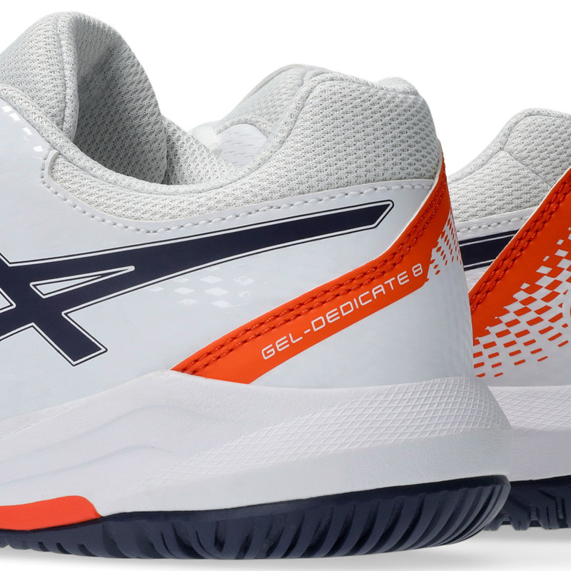 Asics Gel Dedicate 8 GS junior blanc-orange