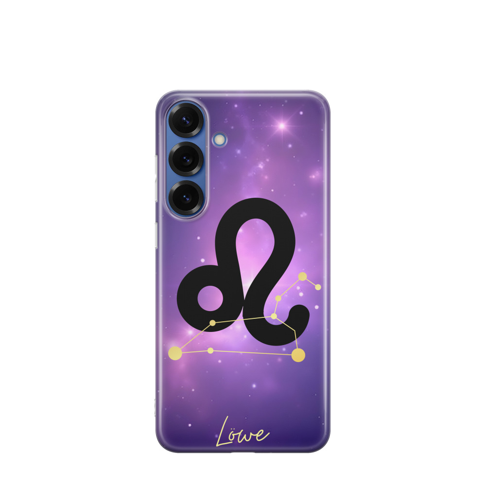 Samsung Galaxy S25 Plus Gummi Hülle Löwe 1 - Lila-Violett