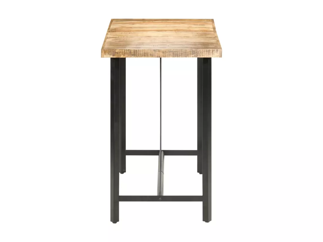 Table de bar 150x70x107 cm Bois de manguier brut