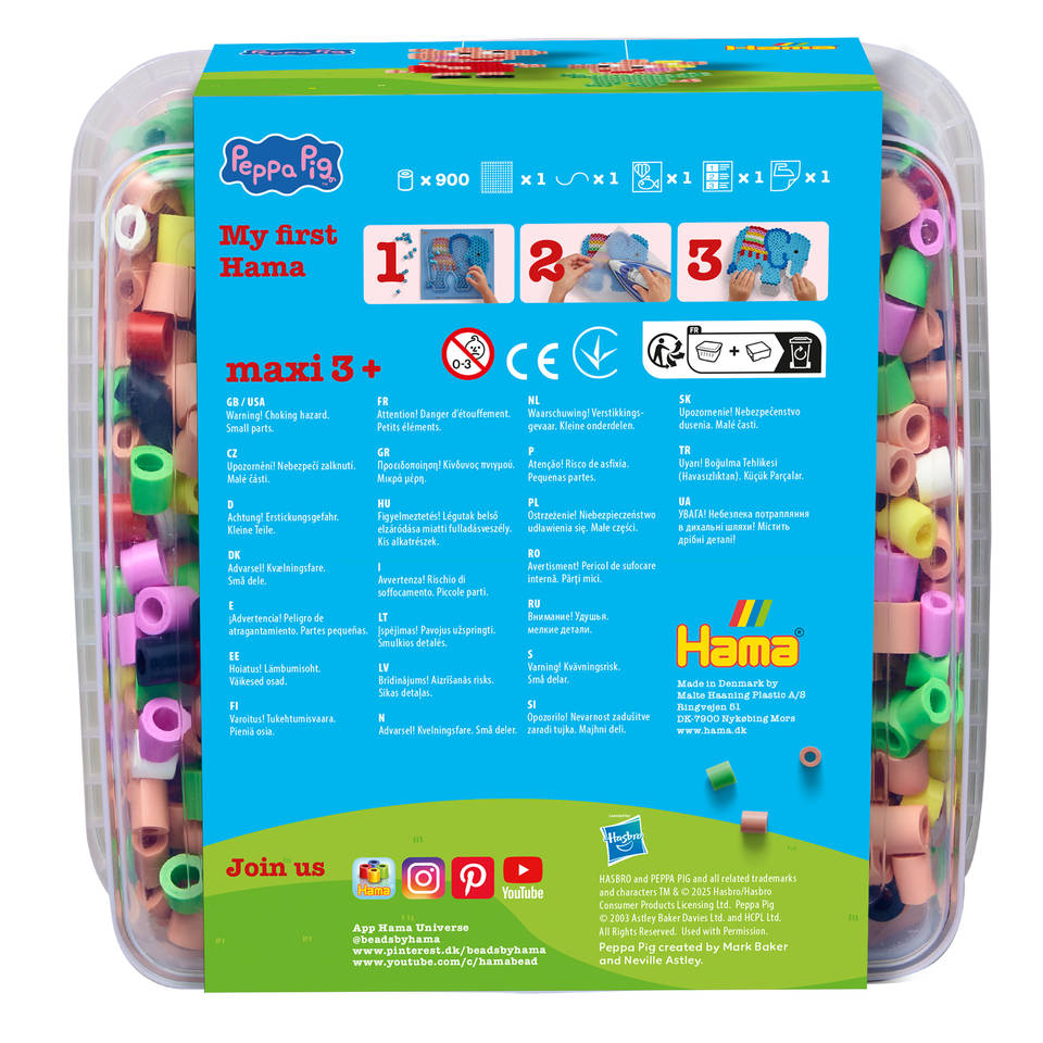 Hama strijkkralen Peppa Pig Maxi Beads set 900-delig
