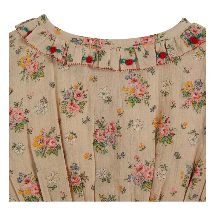 Emile et Ida Blouse Vintage Brodée Fleurie | Beige