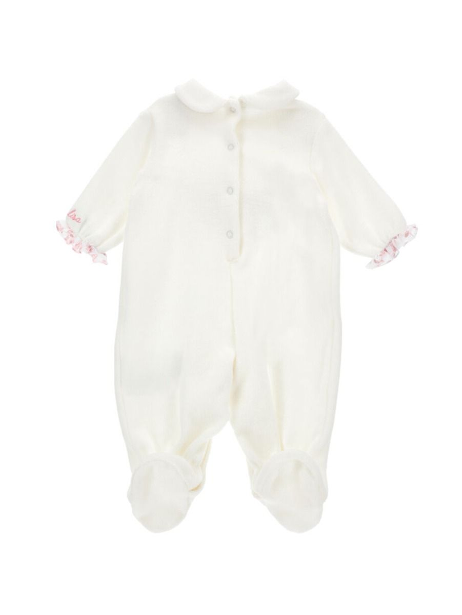 Monnalisa Bow & Embroidery Jumpsuit
