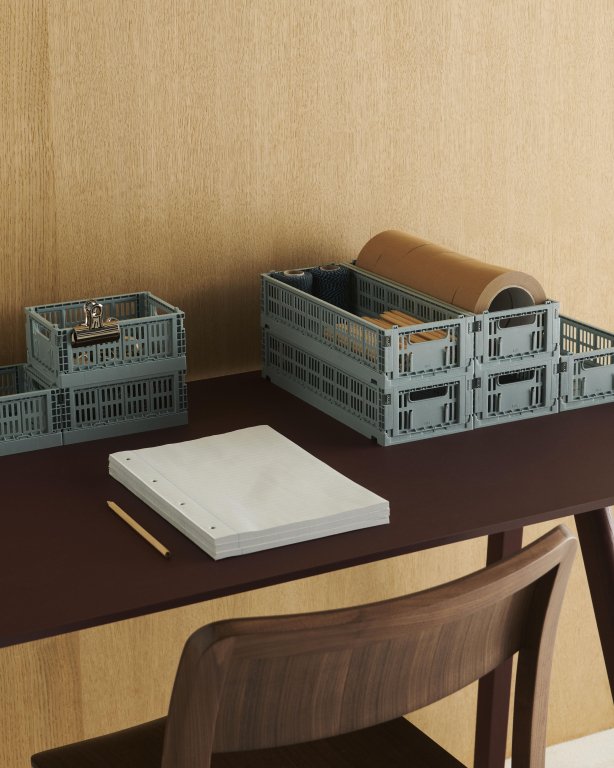 Hay Colour Crate krat RE opbergbak XS Oblong Grey