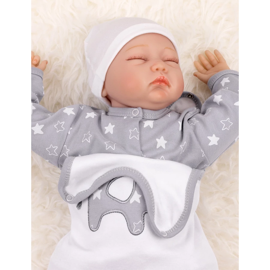 Baby Sweets 2tlg Set Strampler + Shirt Little Elephant weiß grau