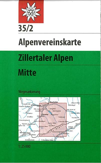 ALPENVEREIN - 35 2 ZILLERTALER ALPEN CENTRE 1 25 000
