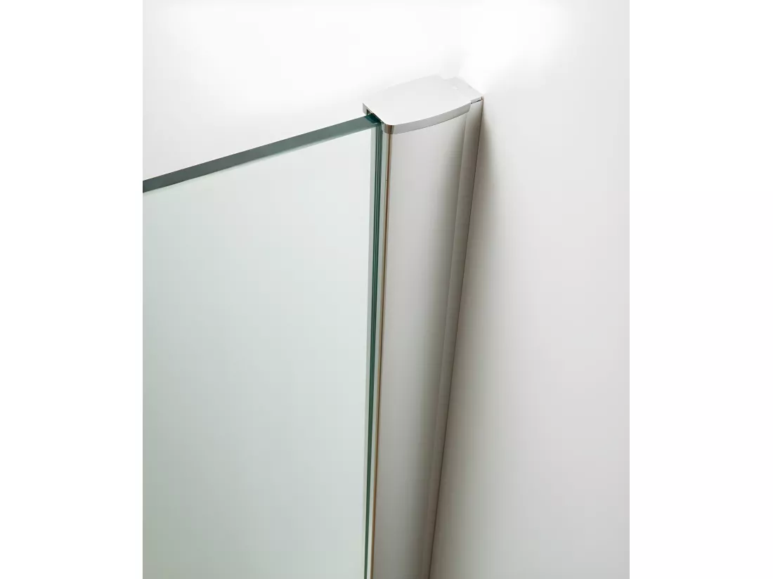 Paroi de douche d'angle porte battante - receveur inclus - ARDIA - 90x185 cm