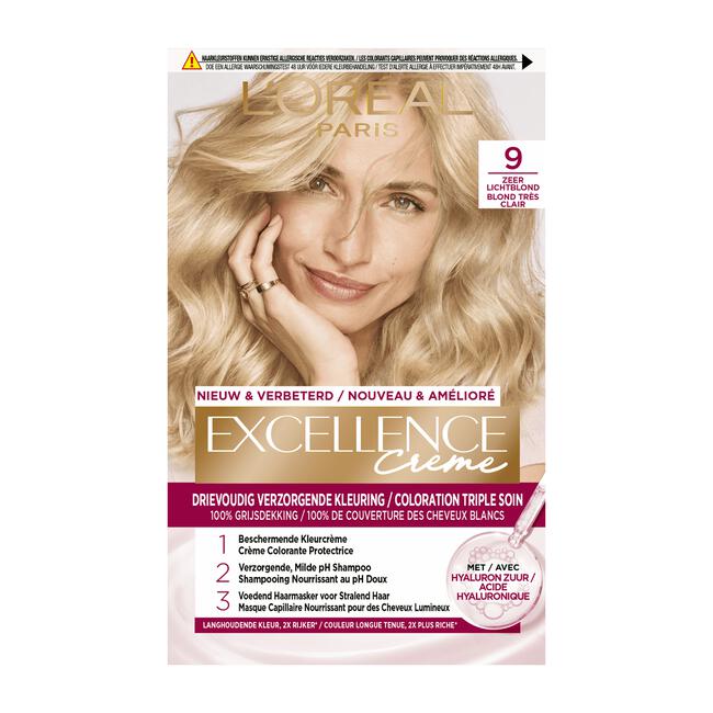L'Oréal Paris Excellence Crème Verzorgende Crèmekleuring 9 Zeer Licht Blond