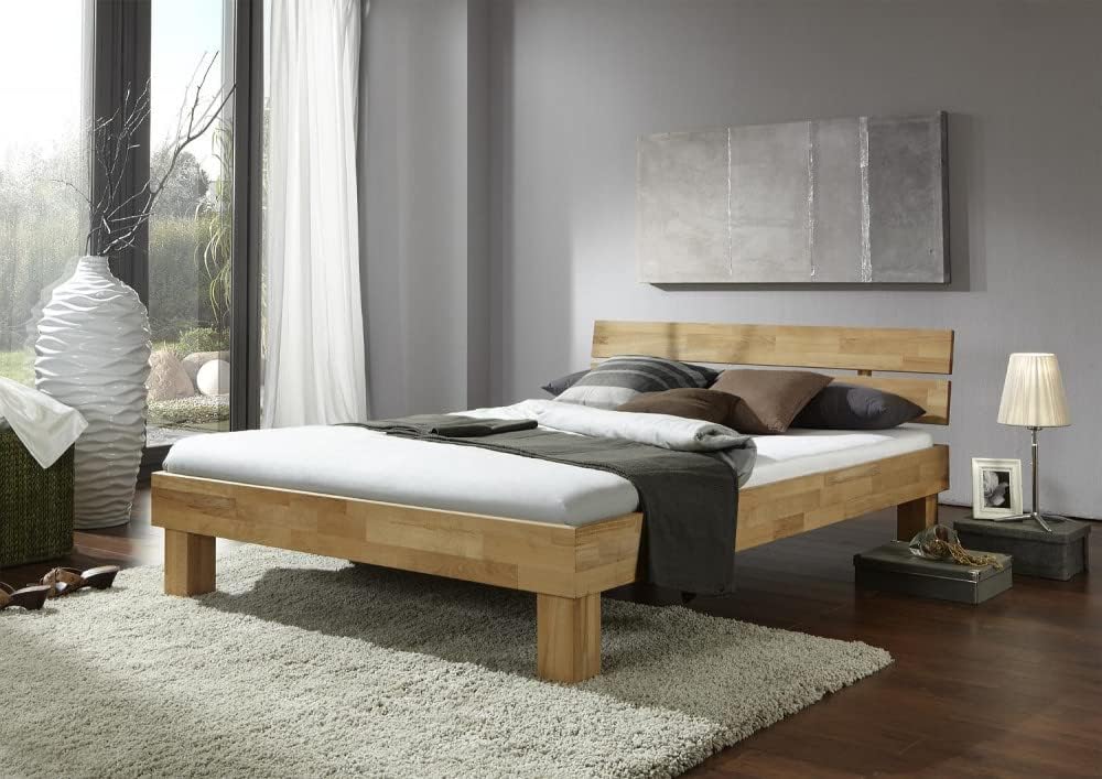 Futonbett JENNY Eiche-Massiv Natur geölt, 140 x 200 cm