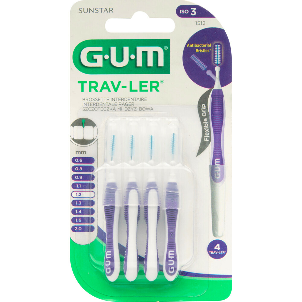 GUM Trav-Ler Ragers Paars 1.2mm4 stuks