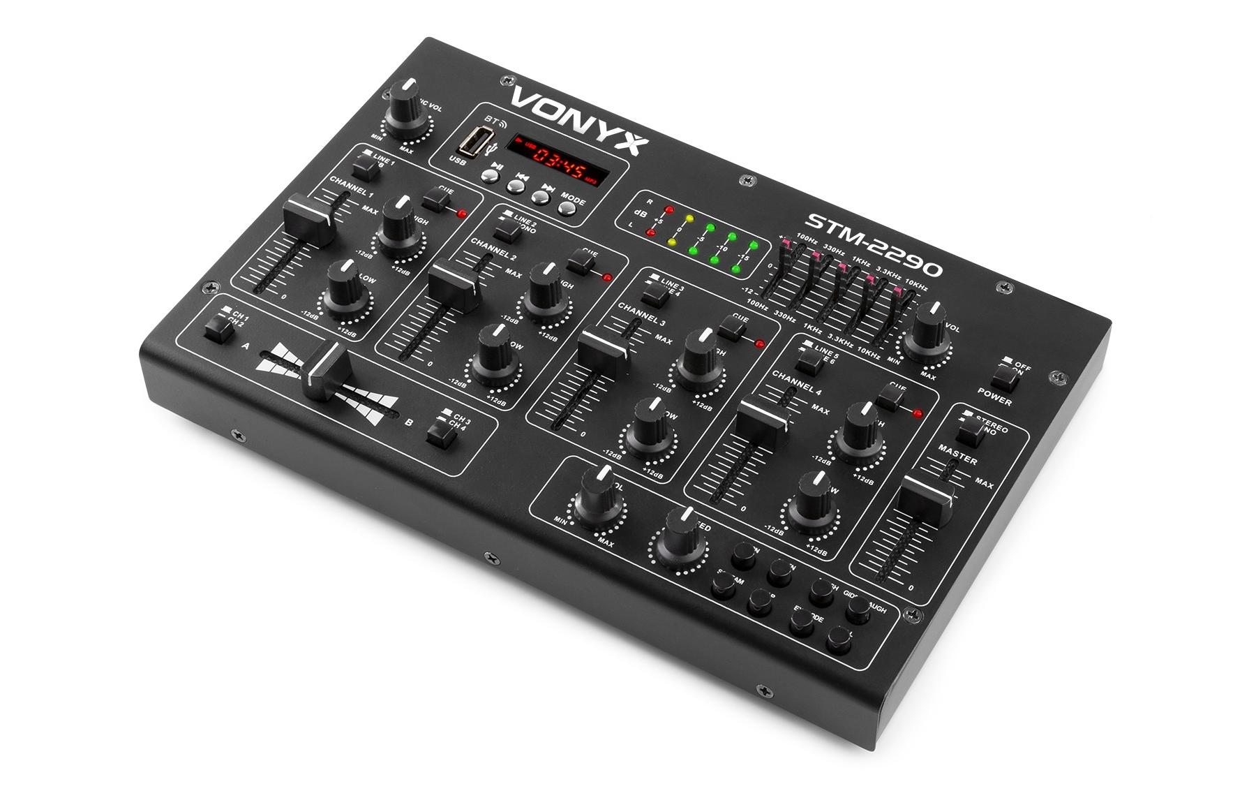 DJ-Mixer STM-2290<br>8-Kanal Mischpult mit Sound-Effekten