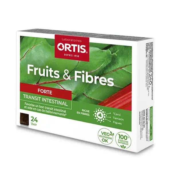 Ortis Intestinal Transit Fruits & Fibers Strength 24 cubos