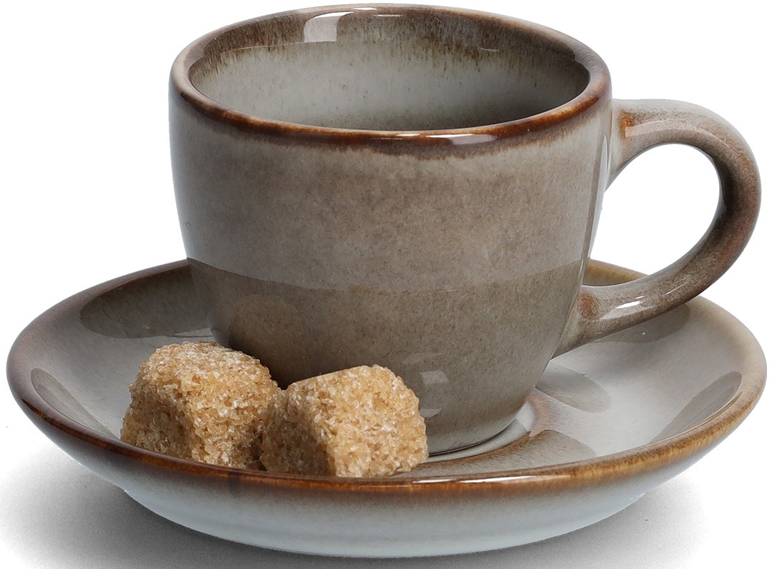 Zeller Present Espressotasse spülmaschinengeeignet, 8-teilig (4 Tassen, 4 Untertassen)