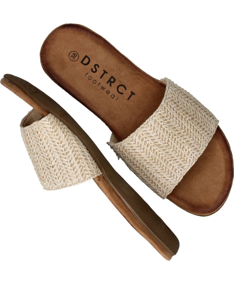 DSTRCT Slippers Beige Dames