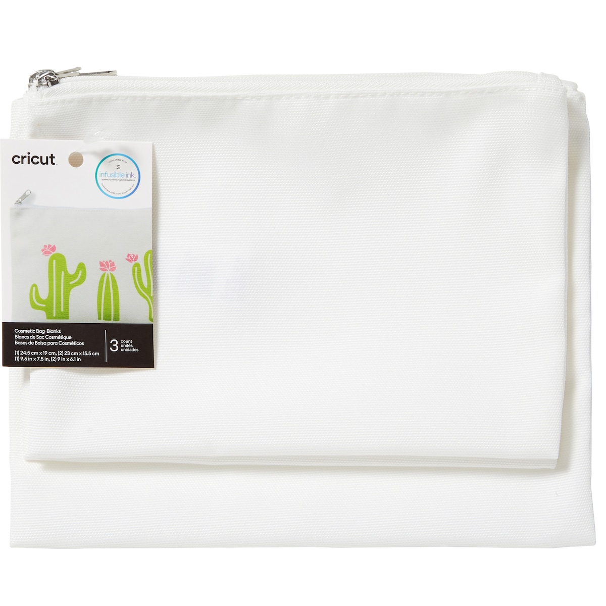 Cricut Linen Cosmetic Bags 3-pk. (Infusible Ink Blanks)
