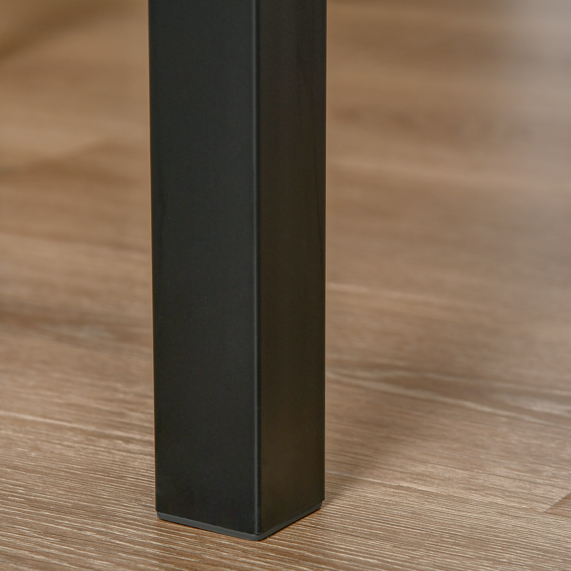 HOMCOM Esstisch-Set mit 1 Tisch + 2 Stühlen Naturholzoptik, schwarz