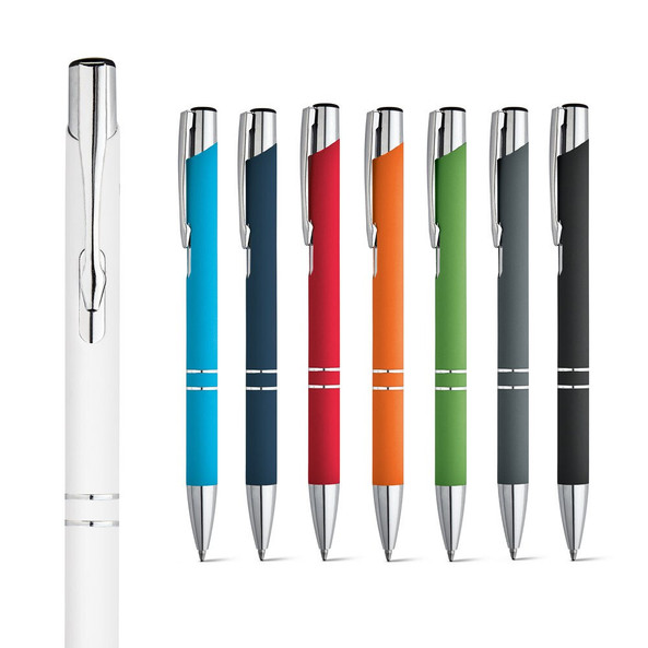 hi!dea 81141 - Stylo en aluminium avec finition en caoutchouc