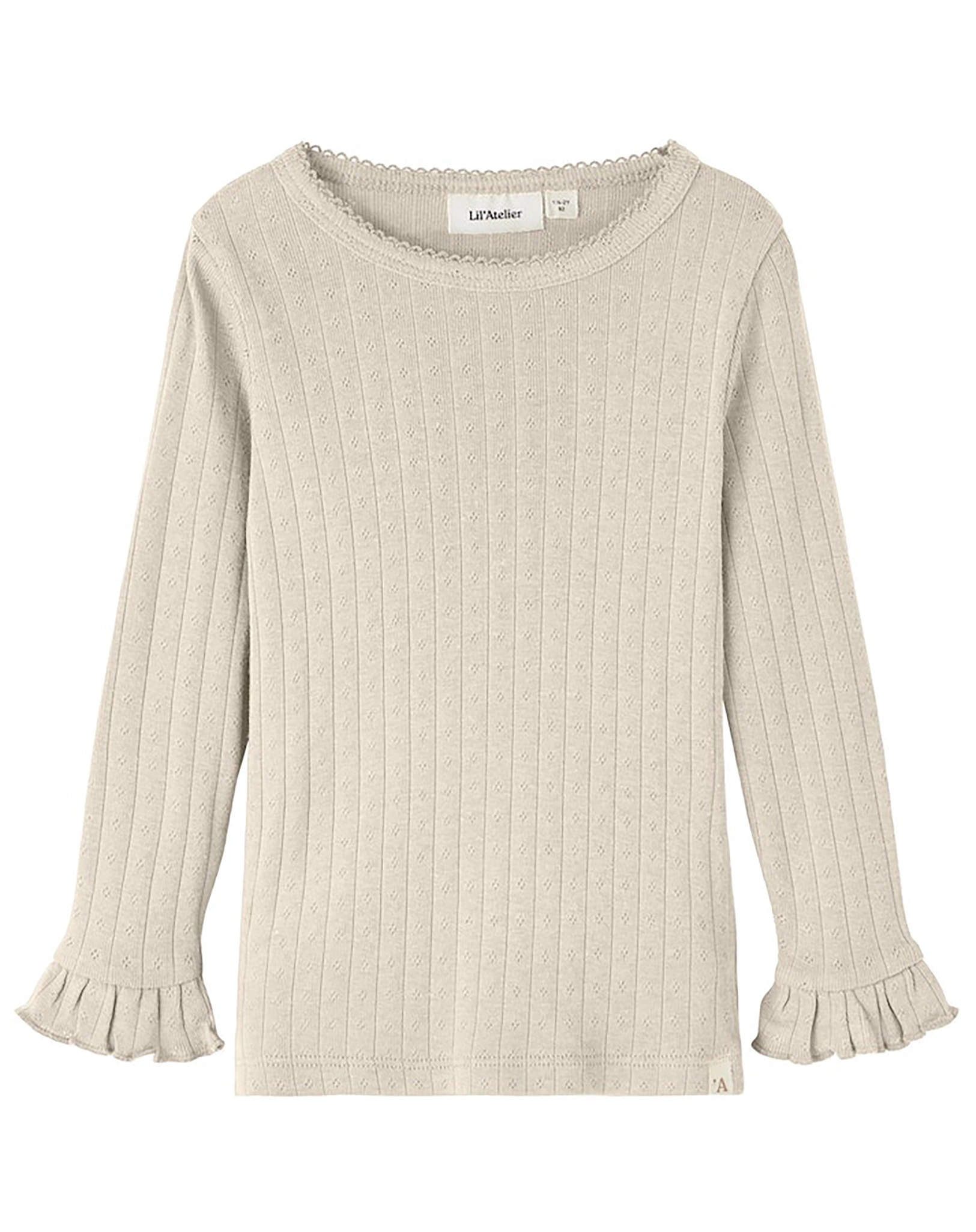 Langarmshirt NMFRACHEL SLIM in whitecap gray