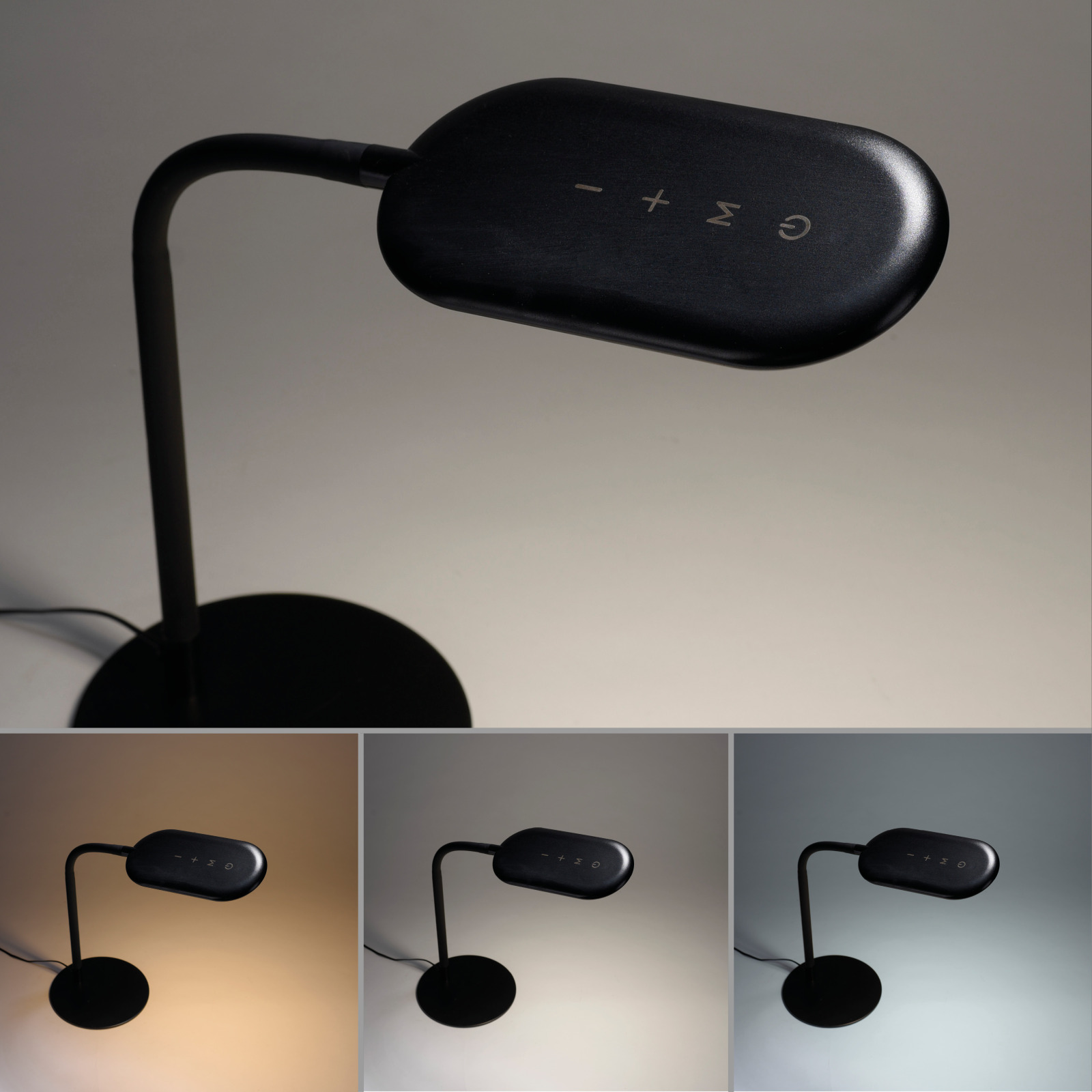 LED-Schreibtischleuchte - schwarz - dimmbar - 59 cm hoch