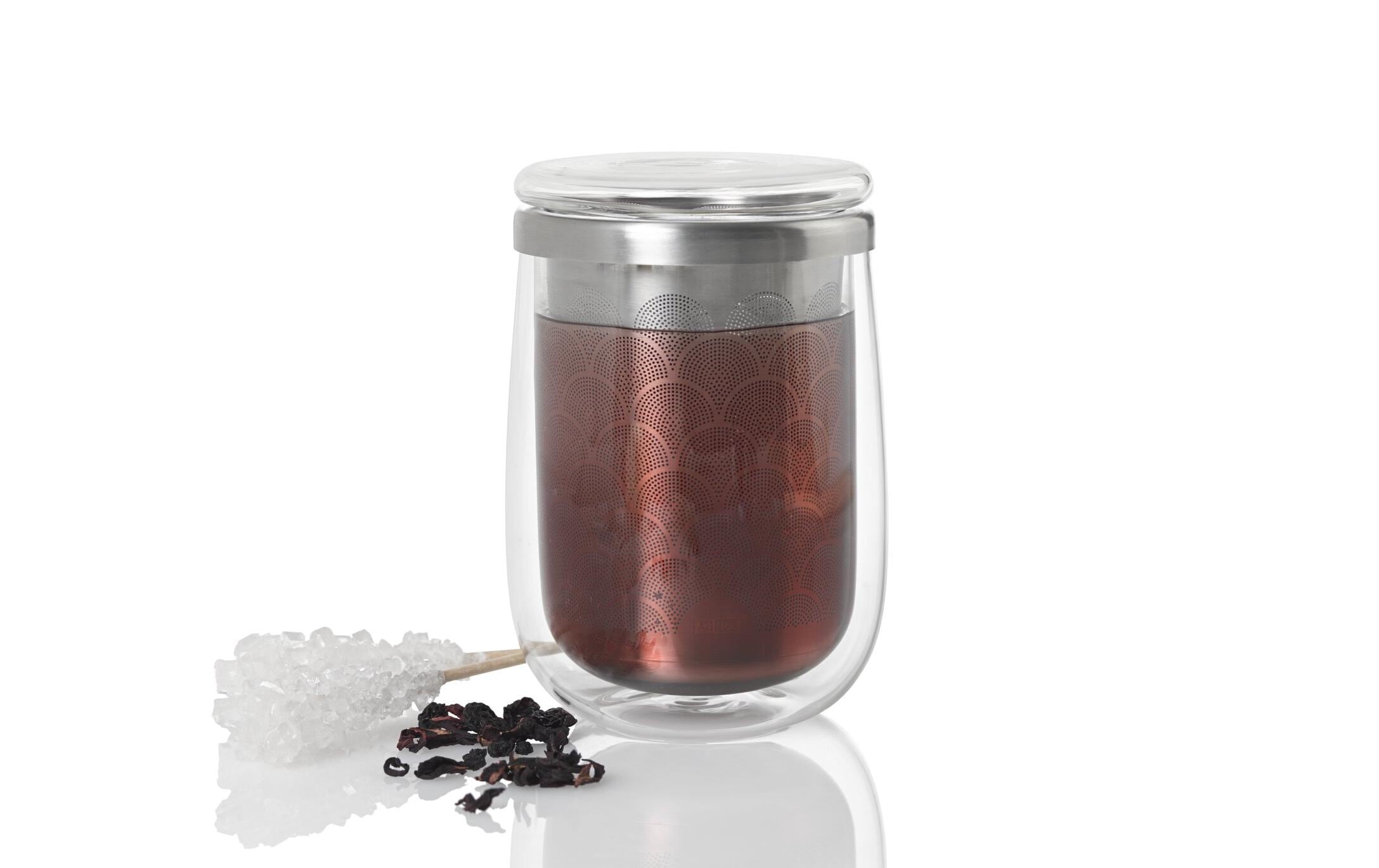 Tee-Set Fusion Glass 400 ml, 1 Stück, Silber/TransparentTee-Set mit Teefilter