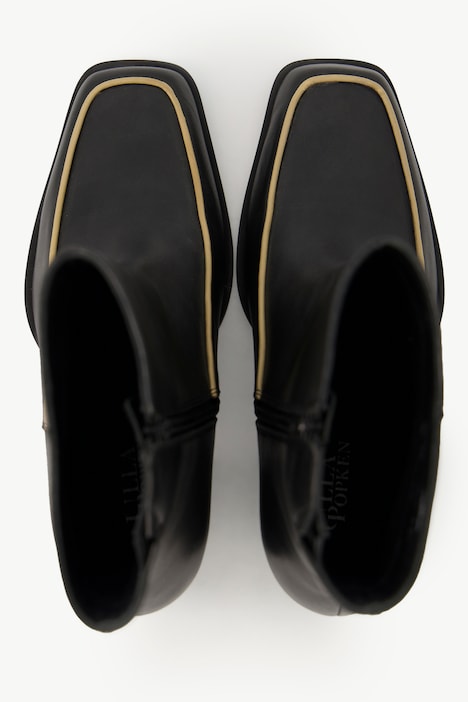 Leder-Stiefeletten, Schmucknaht, Wechselfußbett, Weite H