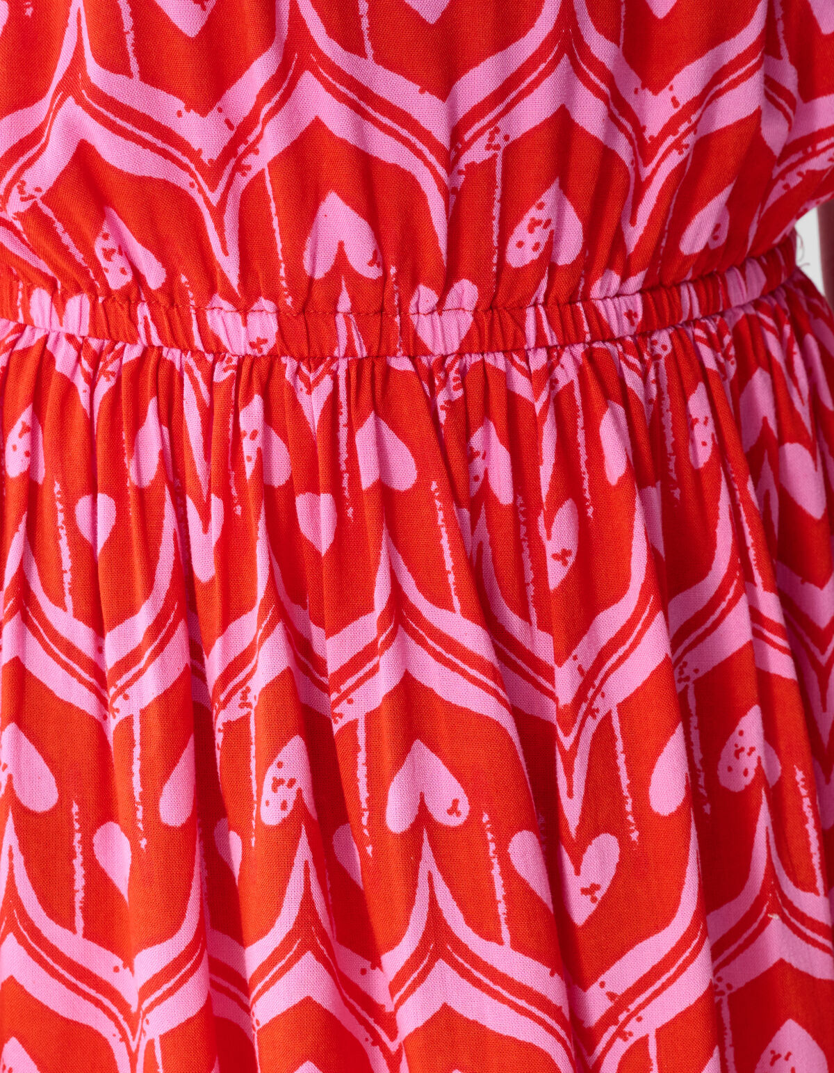 Heart Print Mini Jurk Roze