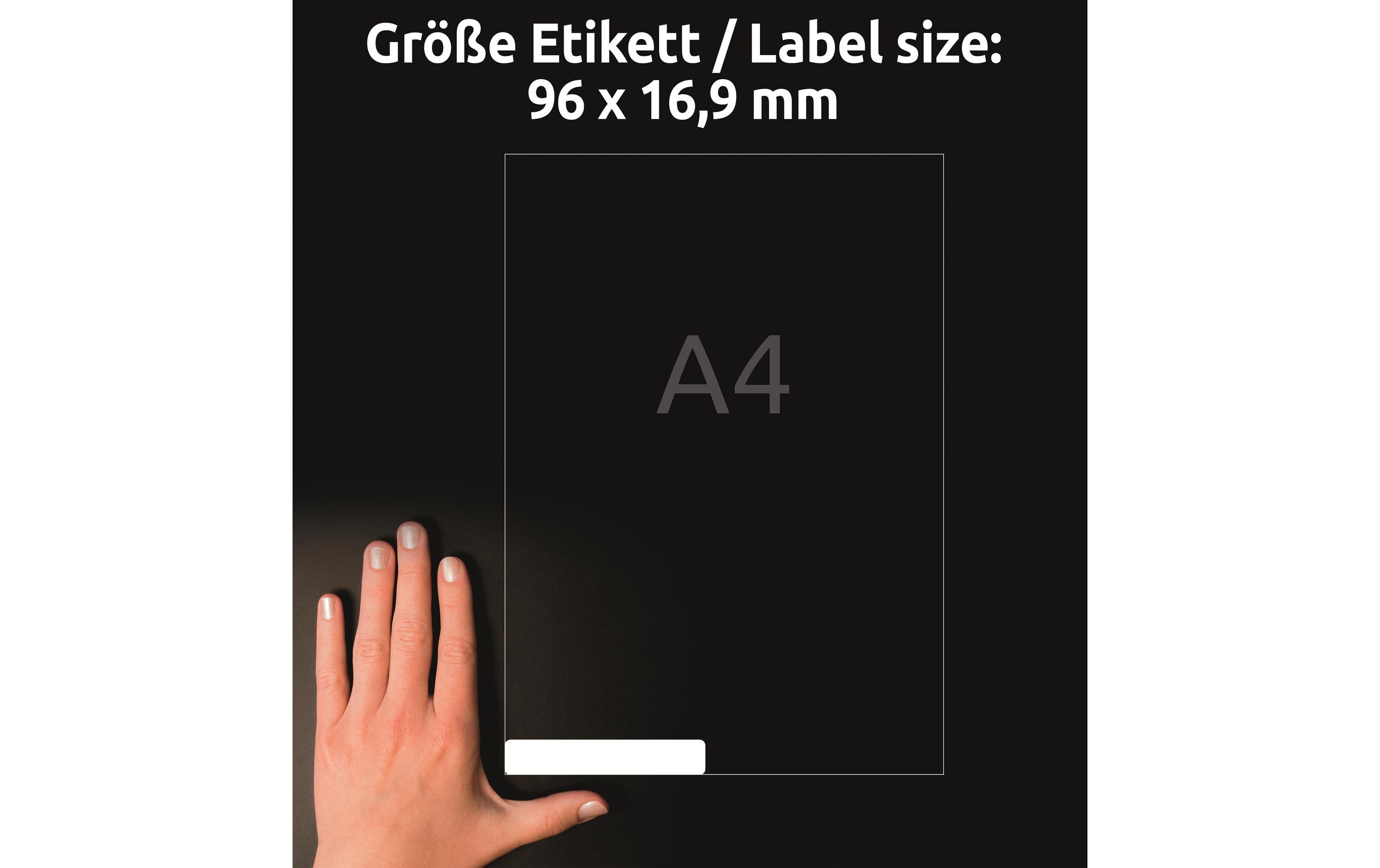 Universal-Etiketten Stick + Lift 96 x 16.9 mm, 30 BlattAblösbare Etiketten