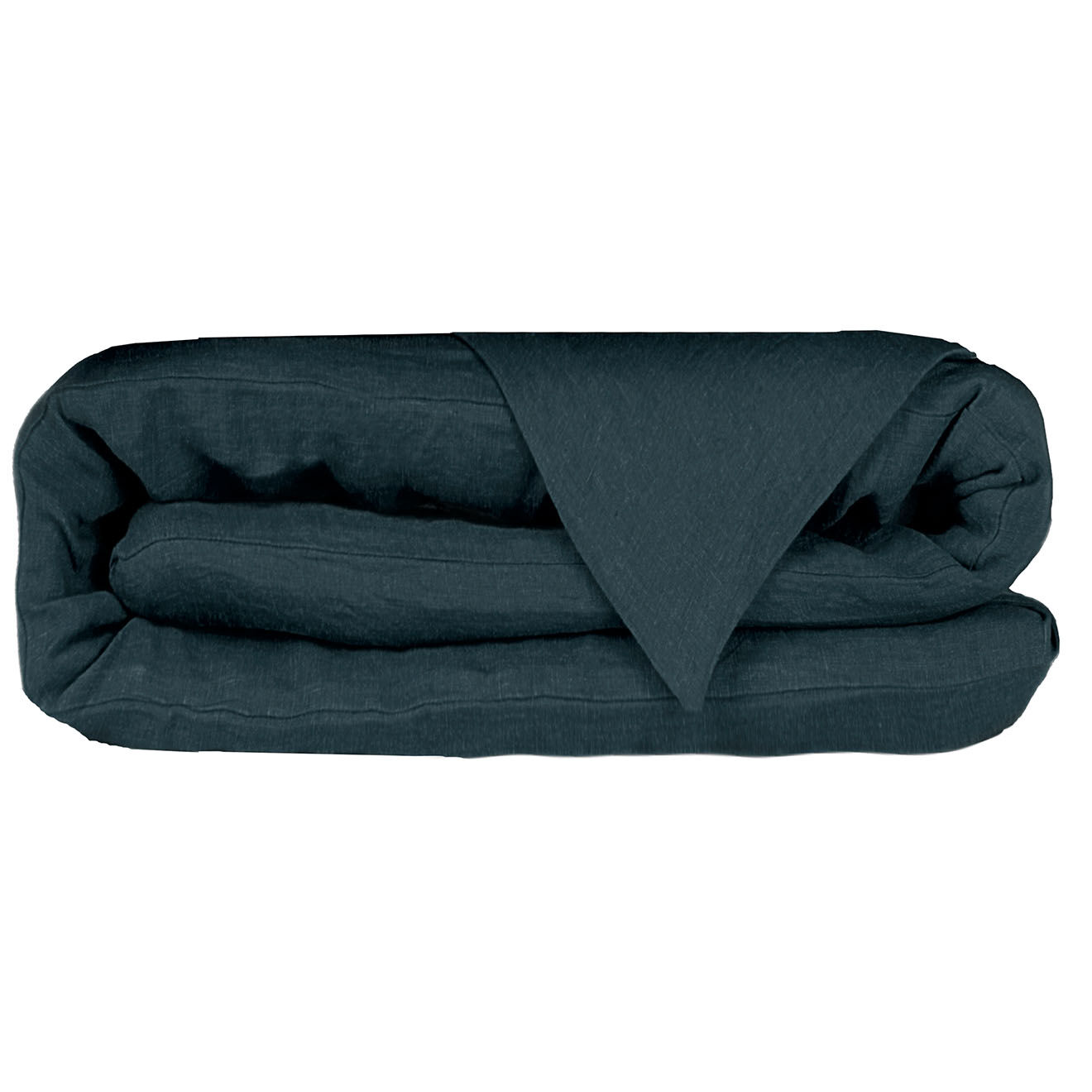 Febronie Housse de couette 100% Lin lavé Hortense bleue