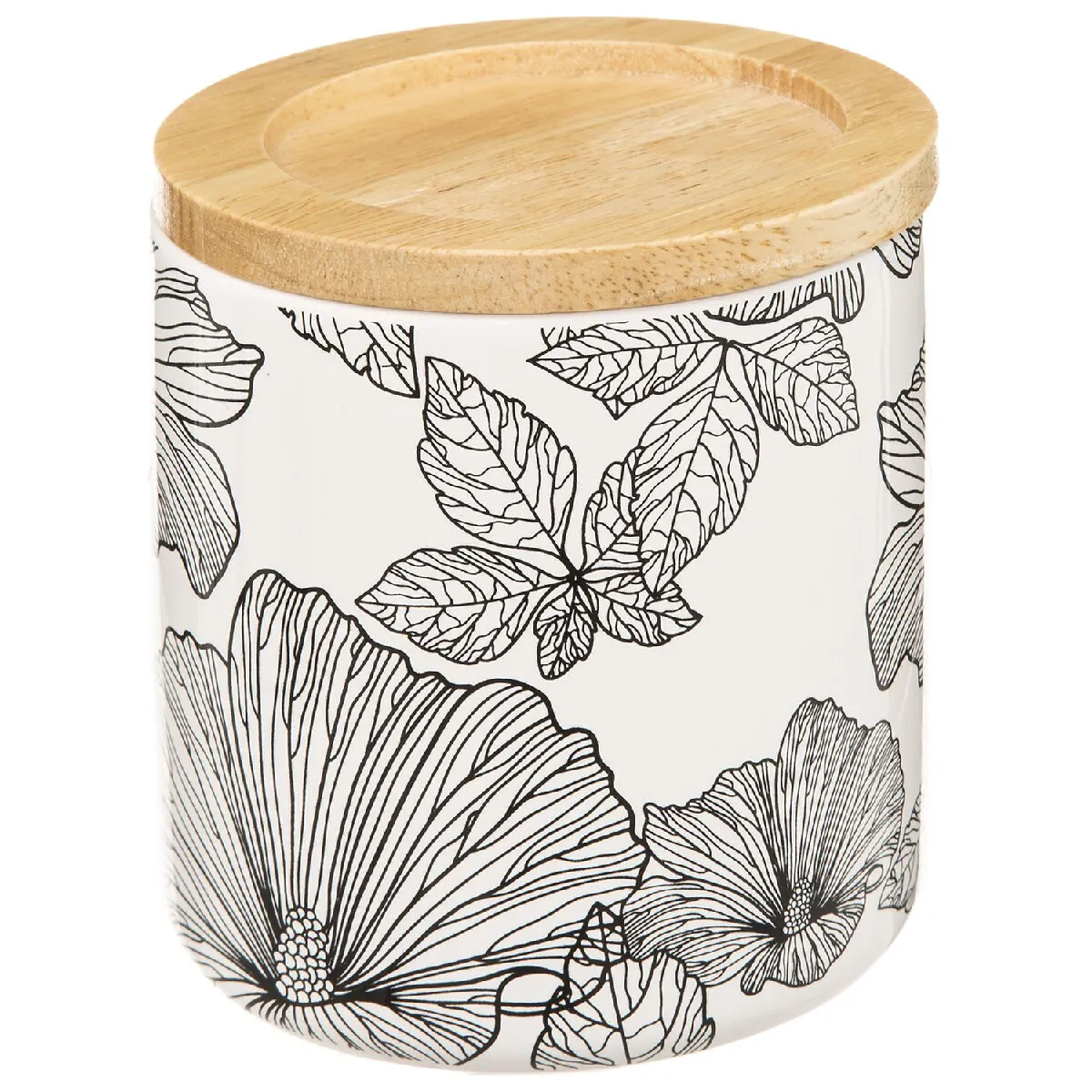 Atmosphera, Createur D'Interieur Atmosphera Boîte de rangement Blackflora - Noir et Blanc