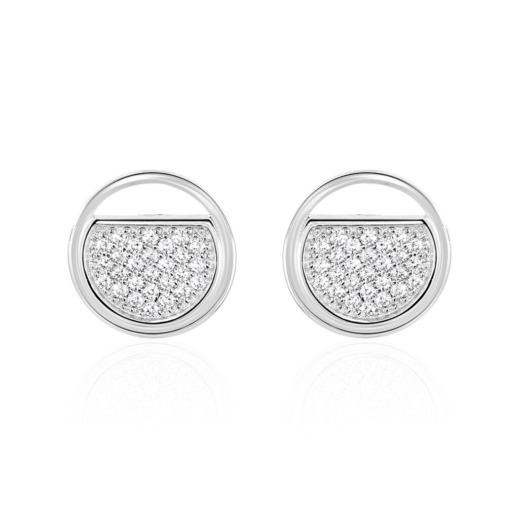 Boucles D'oreilles Puces Laetizia Clara Argent  Oxyde De Zirconium