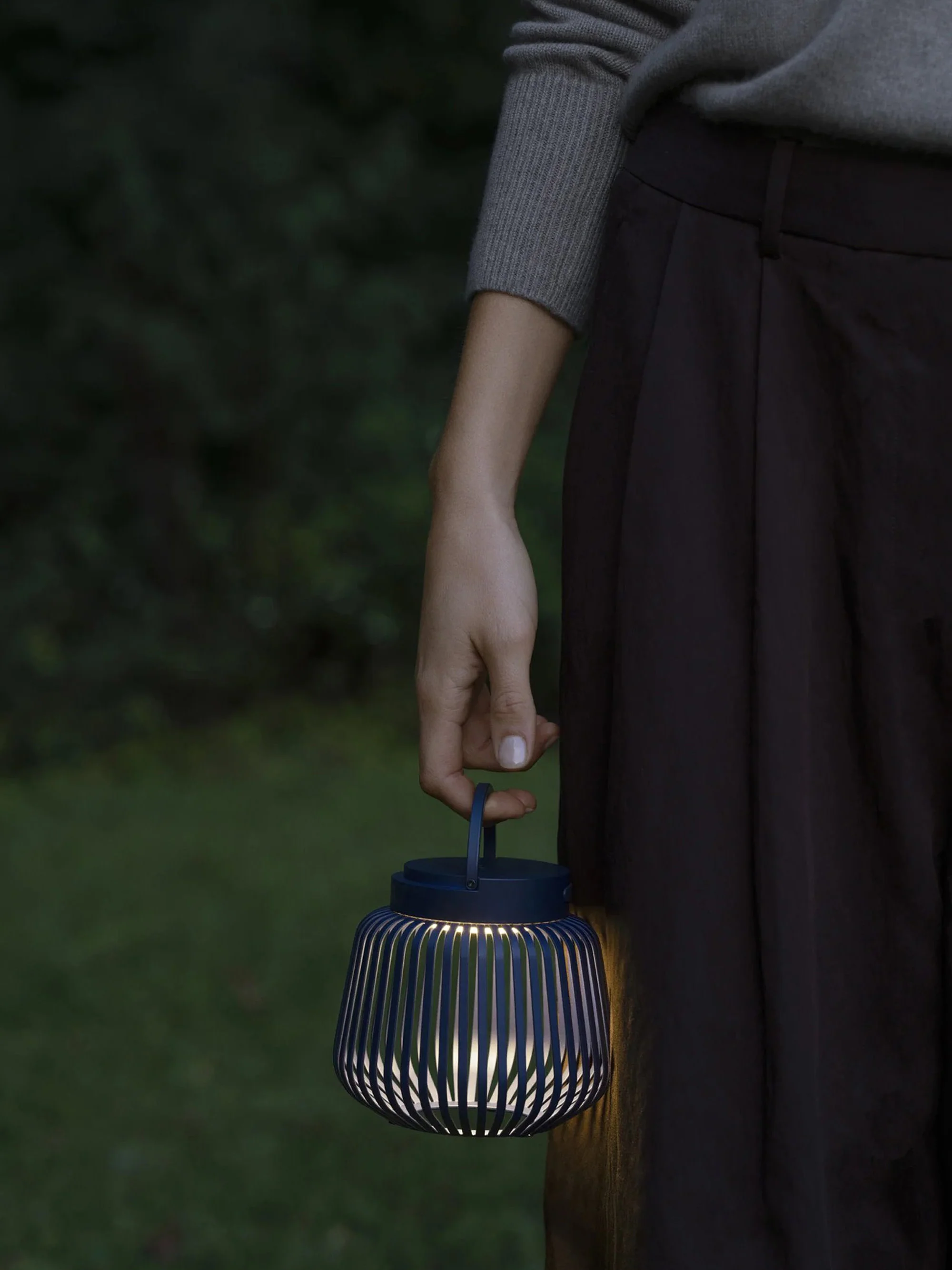 Draagbare outdoor LED-tafellamp Lito, H 12 cm