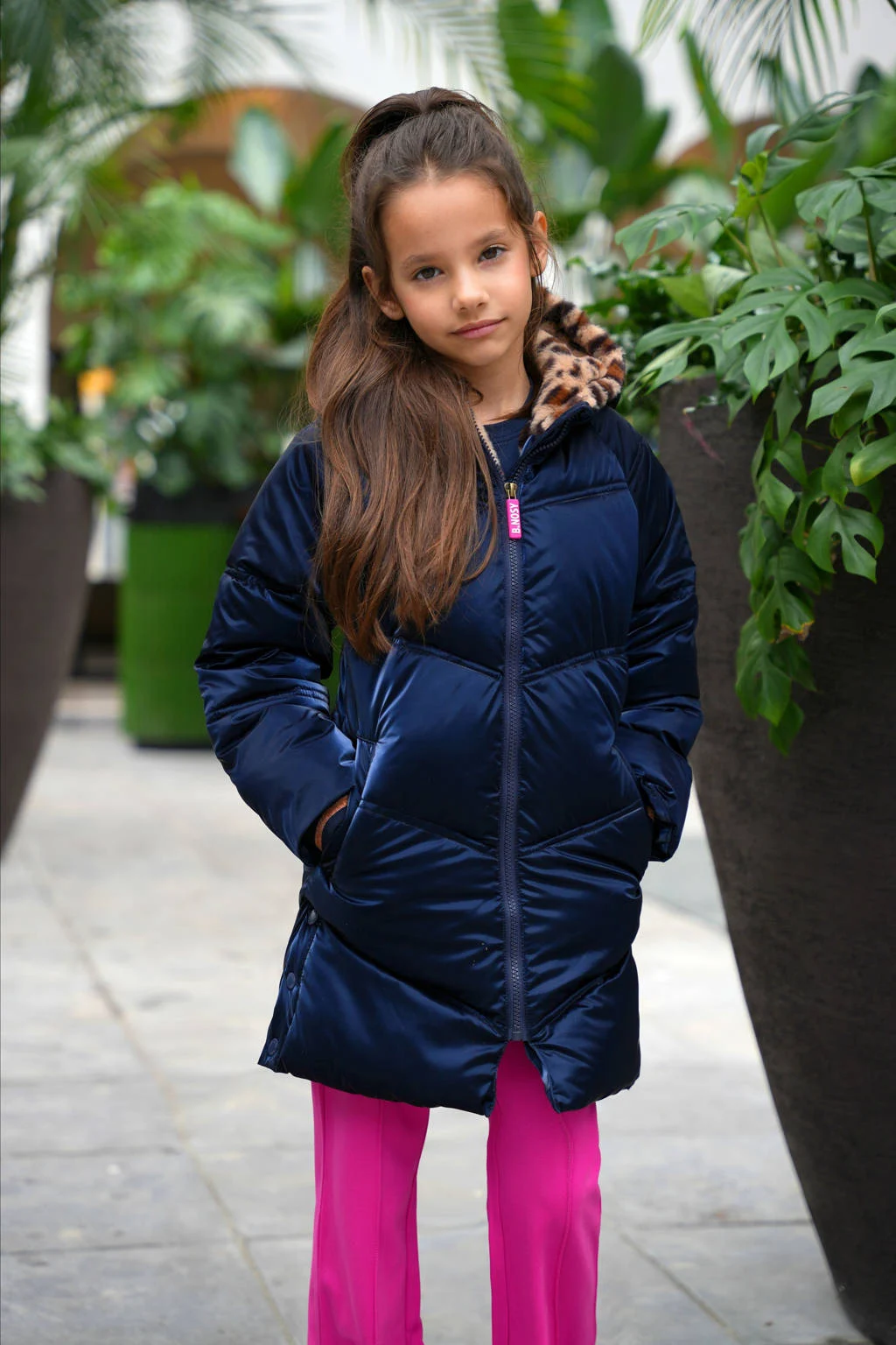 B.Nosy gewatteerde winterjas Jade donkerblauw