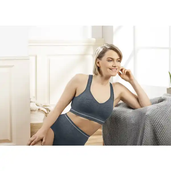 Soft-Bustier blau-melange Gr. XL