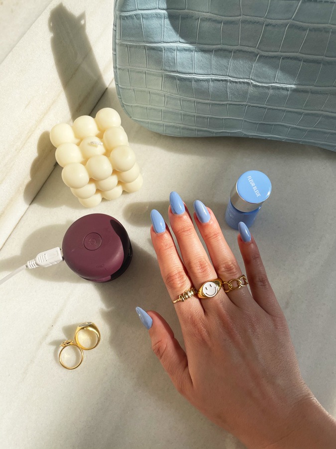 Le Mini Macaron Gel Manicure Kit Fleur Bleue 5pcs