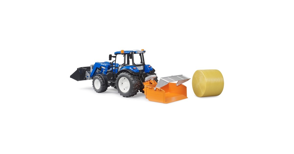 bruderNew Holland T5.120 met voorlader, kiepbak en vorken Modelvoertuig  (02187)
