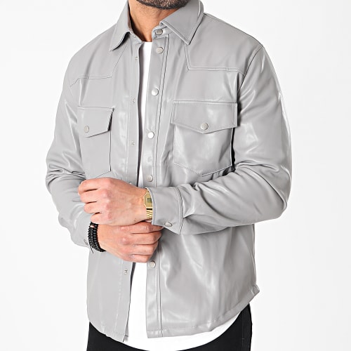 Surchemise Manches Longues Gris