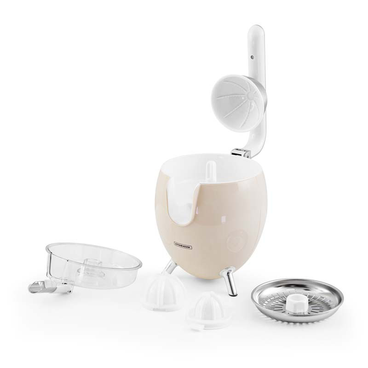 Kitchencook Presse Agrume Electrique  - Bras articulé en Aluminium puissant-cream