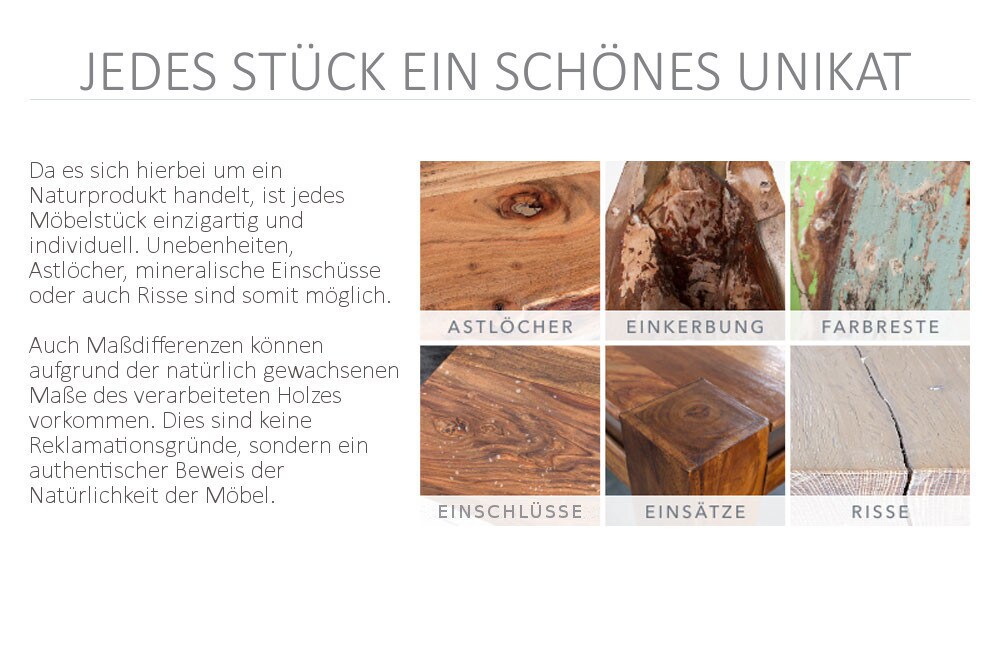 riess-ambiente Couchtisch MAMMUT - 120cm Akazie natur V-Gestell schwarz 2,5cm Tischplatte Massivholz