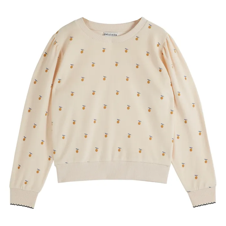 Emile et Ida Sweat Zela Citron Eponge - Collection Femme | Ecru