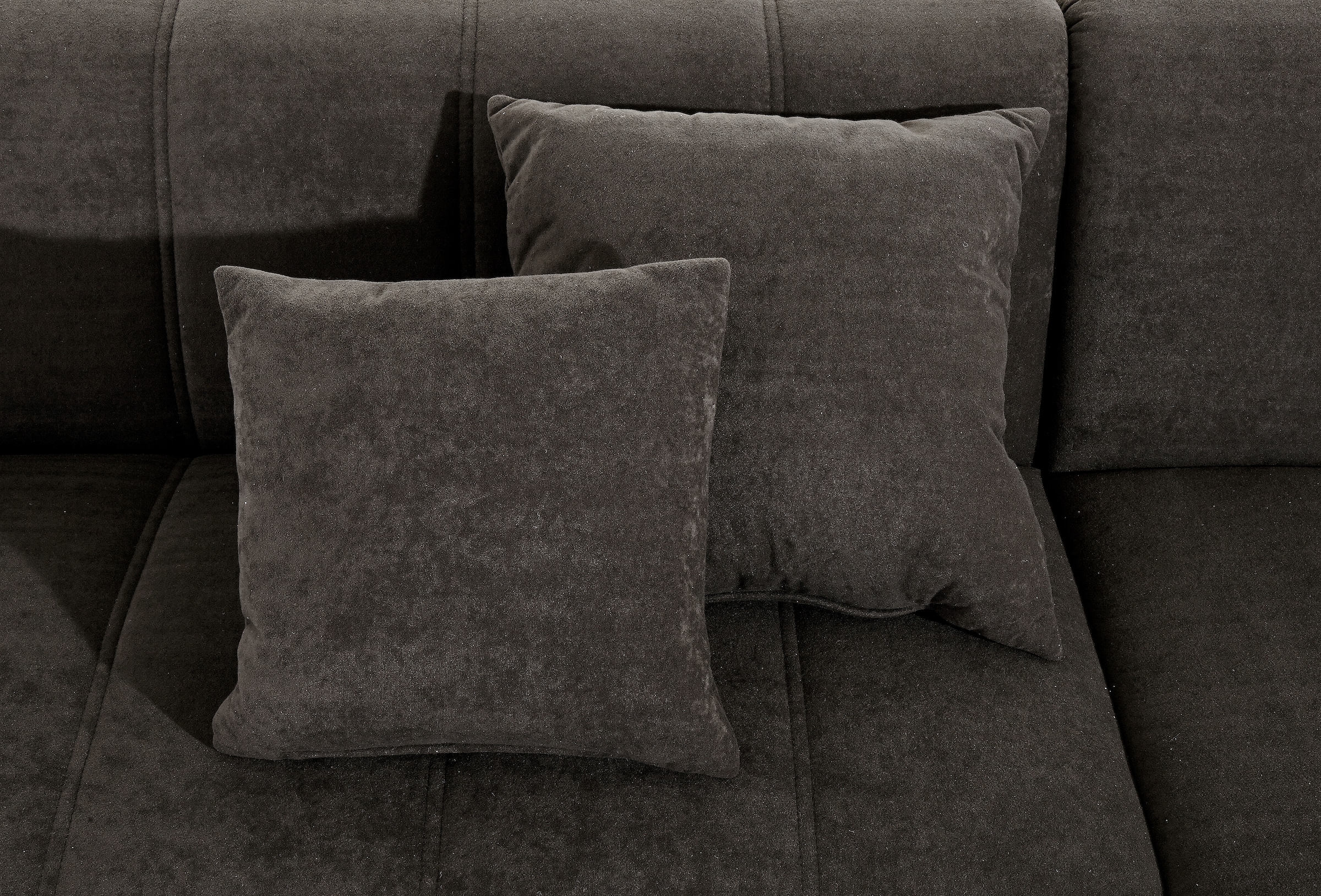 DOMO collection Ecksofa »Turah incl. Zierkissen, moderne Steppung, auch in Leder« wahlweise mit Bettfunktion, Schlafsofa, B/T/H: 239/152/75 cm, L-Form