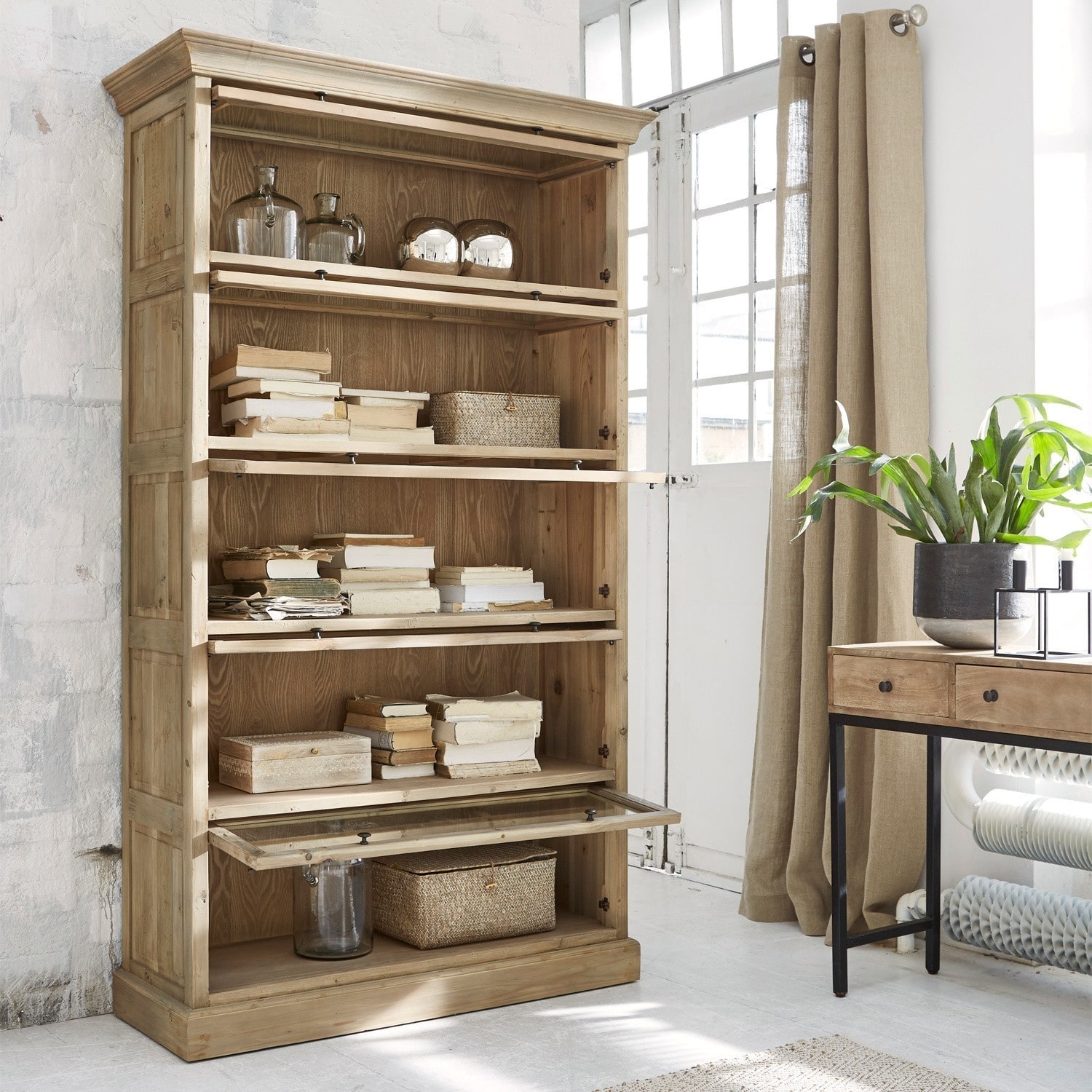 Schrank Stourbridge antikbraun