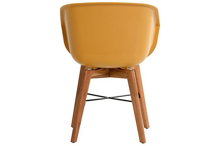 Chaise de jardin en résine Amalia jaune (lot de 2)