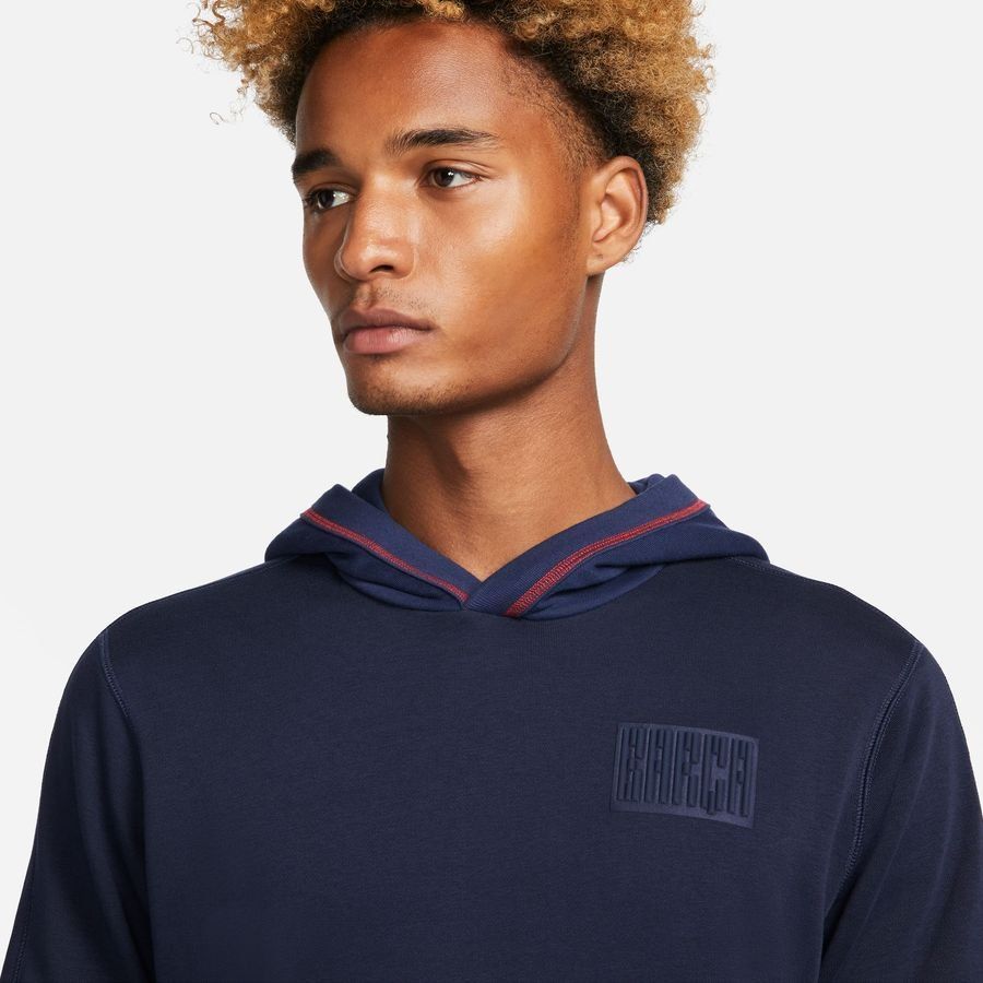 FC Barcelone Sweat à Capuche Fleece Travel - Bleu Foncé